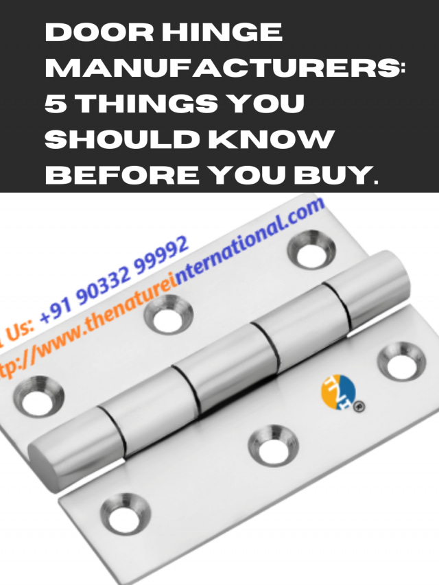5 Things You Should Know Before You Buy from Door Hinge Manufacturers
